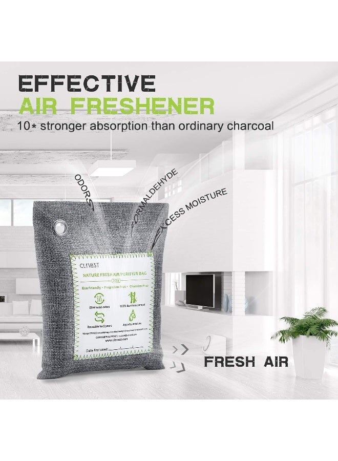 CLEVAST 4 Pack Bamboo Charcoal Air Purifying Bags - Image 2